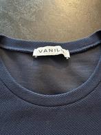 Vanilia blauw ribbel truitje maat 36, Blauw, Ophalen of Verzenden, Zo goed als nieuw, Lange mouw