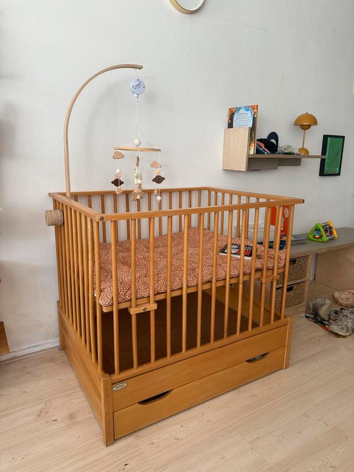 Vintage Beukenhouten Box met lade - Kibofa, Kinderen en Baby's, Boxen, Zo goed als nieuw, Lade, Ophalen