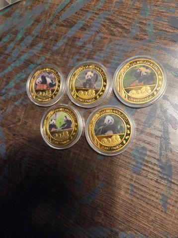 Panda Munten Set,d24. beschikbaar voor biedingen