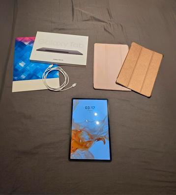 Samsung Galaxy Tab S8 + plus tablet 256GB met accessoires  beschikbaar voor biedingen