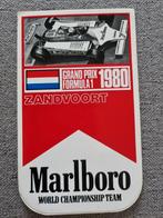 Sticker Grand Prix Formule 1 / 1980 / Zandvoort / Marlboro, Ophalen of Verzenden, Zo goed als nieuw, Sport