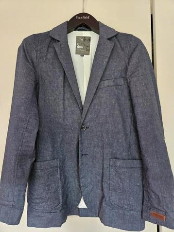 Linnen jasje maat 50 denimblue medium €39.95 beschikbaar voor biedingen