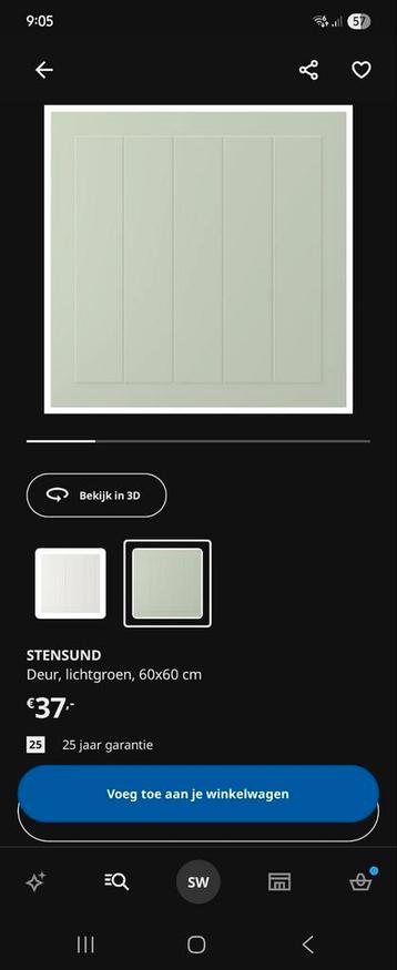 IKEA METOD keuken front STENSUND 60x60 nieuw groen - afbeelding 4
