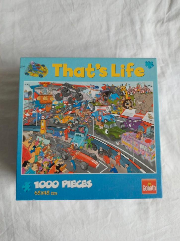 That's Life Puzzel - 1000 Stukjes - circuit, Hobby en Vrije tijd, Denksport en Puzzels, Zo goed als nieuw, Legpuzzel, 500 t/m 1500 stukjes
