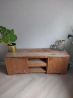 Teak TV Meubel, Ophalen, Gebruikt, 100 tot 150 cm, Teakhout