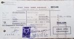 Indonesie 1993 Diep-paarse LEGESZEGEL van 500 Rp op document, Ophalen of Verzenden, Zuidoost-Azië