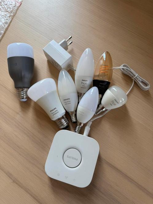 Philips Hue lampen, Huis en Inrichting, Lampen | Losse lampen, Zo goed als nieuw, Led-lamp, E27 (groot), Ophalen of Verzenden