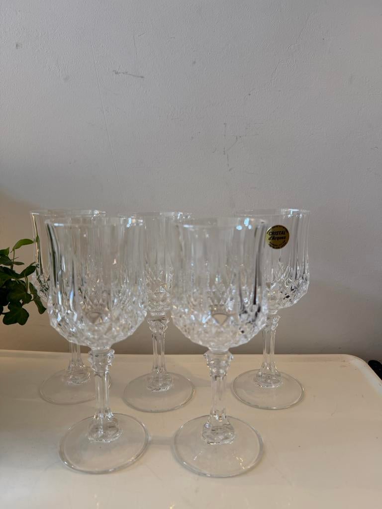 Set van 5 Cristal D’Argue wijnglazen, Ophalen of Verzenden