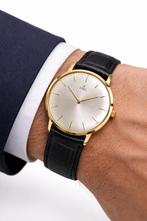 Ebel 18 kt Gouden Herenhorloge – 1964 – Ultra Plat, Overige merken, Leer, Polshorloge, Ophalen of Verzenden