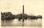 Visschershaven met Binnenvuurtoren - IJmuiden - 1925 gelopen, Verzamelen, Ansichtkaarten | Nederland, Ophalen of Verzenden, Voor 1920