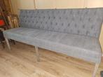 nog ongebruikte eetkamerbank, grijs, stof, gecapitonneerd, Huis en Inrichting, Banken | Sofa's en Chaises Longues, Ophalen, Landelijk modern
