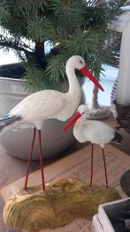 Ooievaar met kleintje brocante, Antiek en Kunst, Ophalen of Verzenden