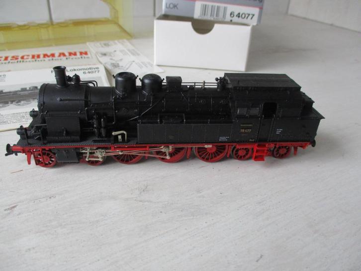 Fleischmann Stoomlok BR 78 077 DR FMZ no 64077, Hobby en Vrije tijd, Modeltreinen | H0, Zo goed als nieuw, Locomotief, Gelijkstroom