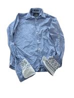 Scotch & soda blouse overhemd blauw m valt s manchetknopen, Blauw, Halswijdte 38 (S) of kleiner, Zo goed als nieuw, Schipluidenlaan 20 5035KJ Tilburg
