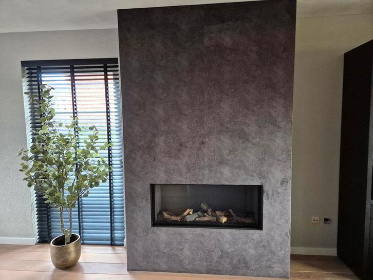 DRU Gashaard - 155cm breed, incl. panelen, Huis en Inrichting, Haarden, Gebruikt, Gashaard, Ophalen