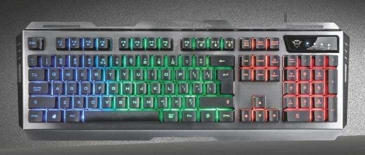 ZGAN Trust GXT845 Tural Gaming toetsenbord bedraad GXT 845, Computers en Software, Toetsenborden, Zo goed als nieuw, Qwerty, Bedraad