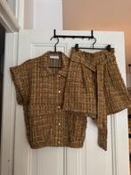 Amaya Amsterdam Gilet & Short Set maat XS Nieuw, Kleding | Dames, Kostuum of Pak, Bruin, Amaya amsterdam, Ophalen of Verzenden