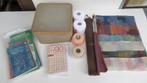 Vintage box haak-brei-sieraden materiaal  en boeken E2389, Ophalen of Verzenden, Gebruikt, Materiaal