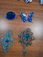 Vintage Broches - Diverse Kleuren en Materialen, Overige materialen, 4 tot 7 cm, Gebruikt, Ophalen of Verzenden