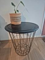 Turning black serving board & brown coffee table, Minder dan 55 cm, Zo goed als nieuw, Industrial, Rechthoekig