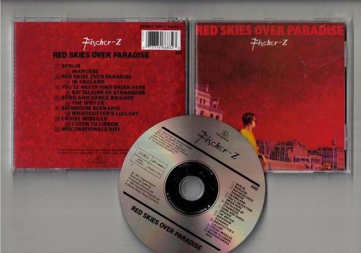 FISCHER Z CD Red Skies over Paradise, Cd's en Dvd's, Cd's | Pop, Zo goed als nieuw, 1960 tot 1980, Ophalen of Verzenden
