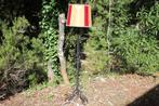 Brocante - Nostalgische staande schemerlamp!, Huis en Inrichting, Lampen | Vloerlampen, Ophalen, Gebruikt, Metaal, Nostalgisch