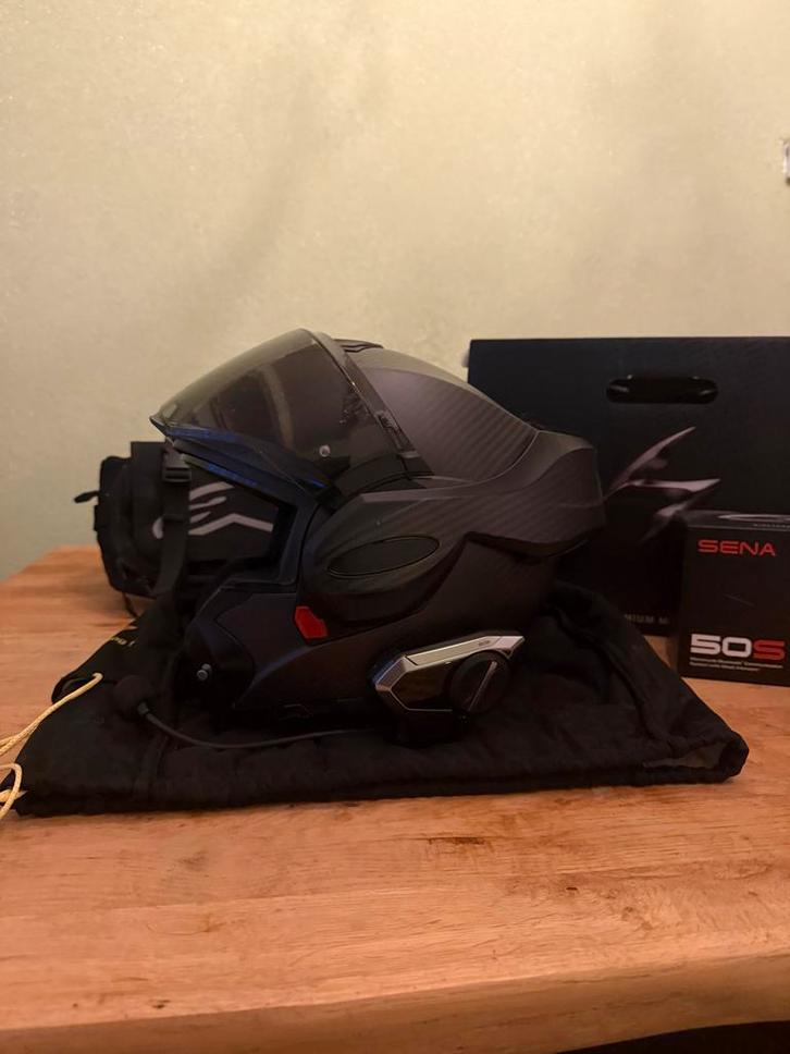 Scorpion EXO Systeemhelm met Sena 50S Communicatie, Motoren, Kleding | Motorhelmen, Heren, Systeemhelm, S, Overige merken, Tweedehands