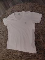 Wit Lacoste T-shirt - Maat XL, Wit, Maat 46/48 (XL) of groter, Ophalen of Verzenden, Zo goed als nieuw