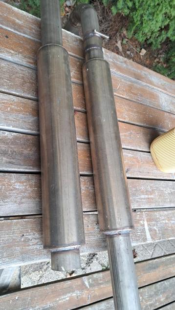 2 RVS Uitlaatdempers - 50cm lang, 9cm dia beschikbaar voor biedingen