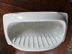 Grote Vintage inbouw zeepbak met handgreep / ophang handdoek, Ophalen of Verzenden, Zo goed als nieuw, Wit