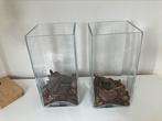 Vazen met schors, Ophalen, Gebruikt, Overige kleuren, Glas