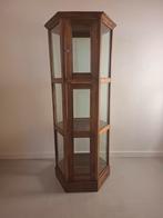 Vintage vitrinekast antieke kast vitrinekast, Huis en Inrichting, Kasten | Vitrinekasten, Glas, 150 tot 200 cm, 25 tot 50 cm, 50 tot 100 cm