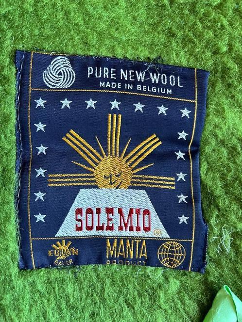 Wollen Sole Mio deken, 175 x 225 cm, groen, Huis en Inrichting, Slaapkamer | Beddengoed, Zo goed als nieuw, Deken of Dekbed, Eenpersoons