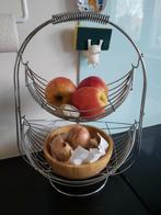 Mooie zilverkleurige fruitschaal, Huis en Inrichting, Ophalen, Zo goed als nieuw