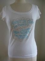 ESPRIT t- shirt wit met aqua zand print maat S, Maat 38/40 (M), Wit, Ophalen of Verzenden, Zo goed als nieuw