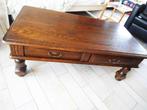 Eiken salontafel + bijbehorende bijzettafel, Ophalen, 100 tot 150 cm, Eikenhout, 50 tot 100 cm