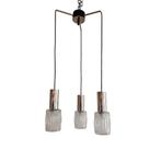 Vintage Cascade hanglamp, Huis en Inrichting, Lampen | Hanglampen, Gebruikt, 50 tot 75 cm, Ophalen of Verzenden, Glas