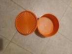 Oranje koektrommel trommel van Tupperware, Ophalen of Verzenden, Oranje, Bus of Trommel