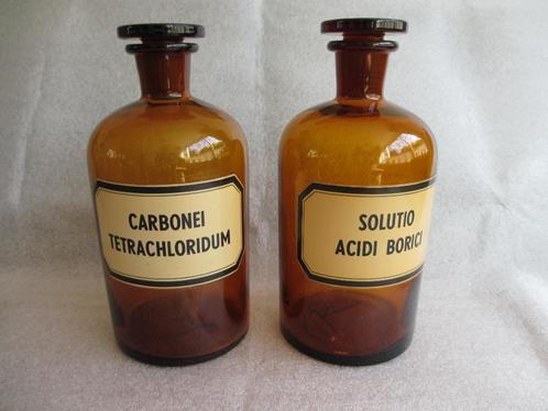 2 Oude Apothekers flessen, Antiek en Kunst, Curiosa en Brocante, Ophalen of Verzenden