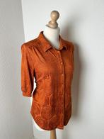 King Louie maat XL glanzende oranje swirl blouse 2750, Kleding | Dames, Blouses en Tunieken, Maat 46/48 (XL) of groter, Oranje