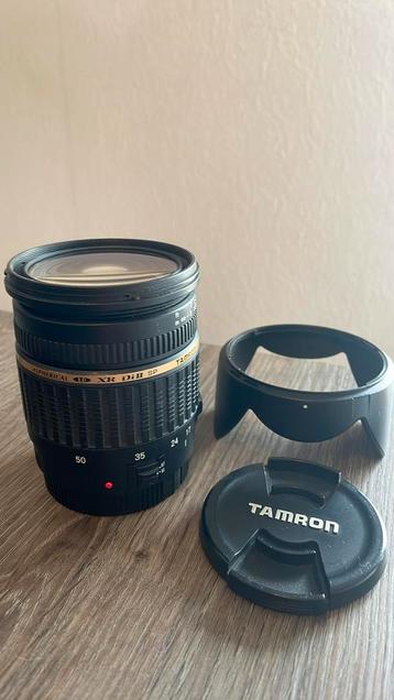 Tamron 17-50mm 2.8 voor Canon + zonnekap en evt. Converter