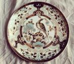Porseleinen Wandbord met Pauw - 19 cm, Ophalen of Verzenden