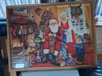 Kerst " schilderij"  ingelijst met glas., Ophalen