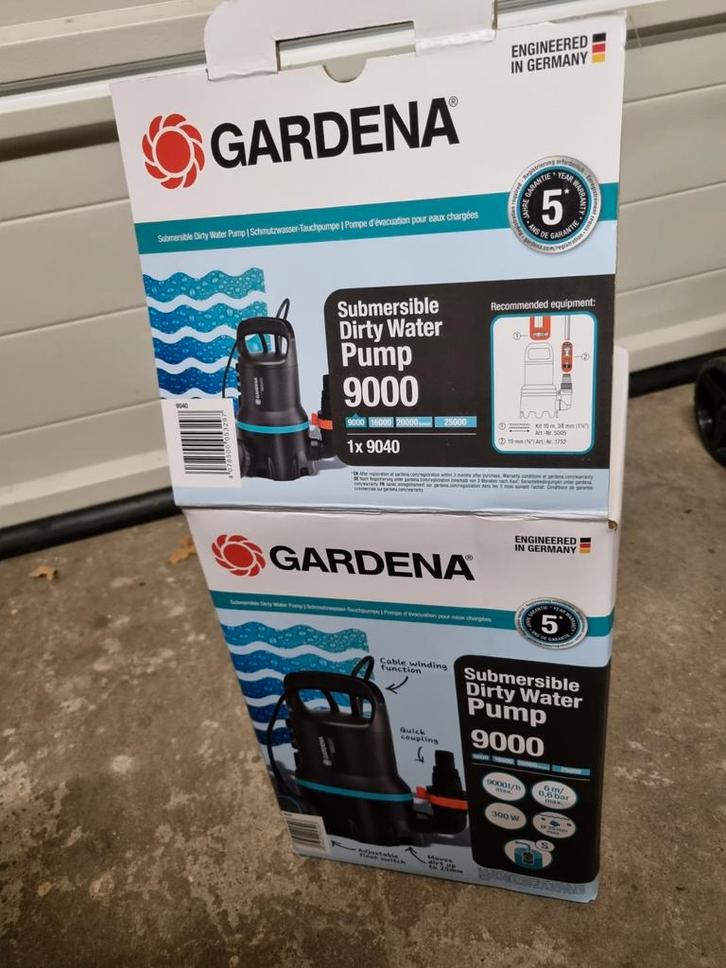 Gardena vuilwaterpomp 9000, Tuin en Terras, Waterpompen, Zo goed als nieuw, Dompelpomp, Ophalen of Verzenden