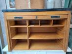 Vintage Rolluikkast met vakken, vakkenkast, kantoormeubel, Ophalen, Gebruikt, 50 tot 100 cm, Onbekend