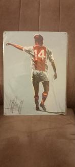 Johan Cruyff Ajax Blikken Bord met Handtekening, Ophalen of Verzenden