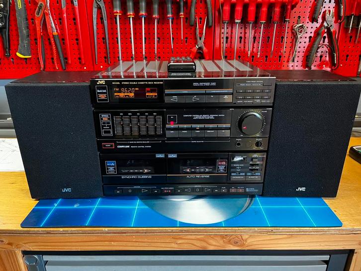 JVC STEREOTOREN RADIO cassette, Audio, Tv en Foto, Stereo-sets, Gebruikt, Cassettedeck, JVC, Ophalen