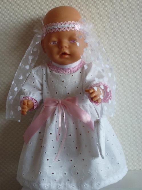 Bruidsjurk past de baby born pop van 43 cm.Poppenkleertjes, Kinderen en Baby's, Speelgoed | Poppen, Nieuw, Babypop, Ophalen of Verzenden