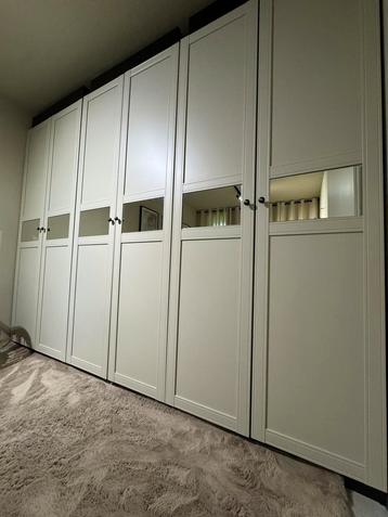 Ikea pax deur flisberget inclusief scharnier spiegel 6 stuks