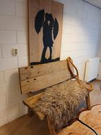 Rustieke houten bank., Ophalen